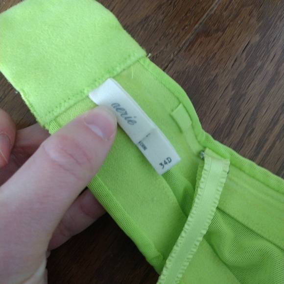 Aerie Mia Convertable Strapless Push Up Bra 34D Festival Neon Green - Picture 2 of 7